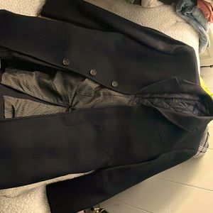 Navy Blue Banana Republic Wool Cashmere top coat